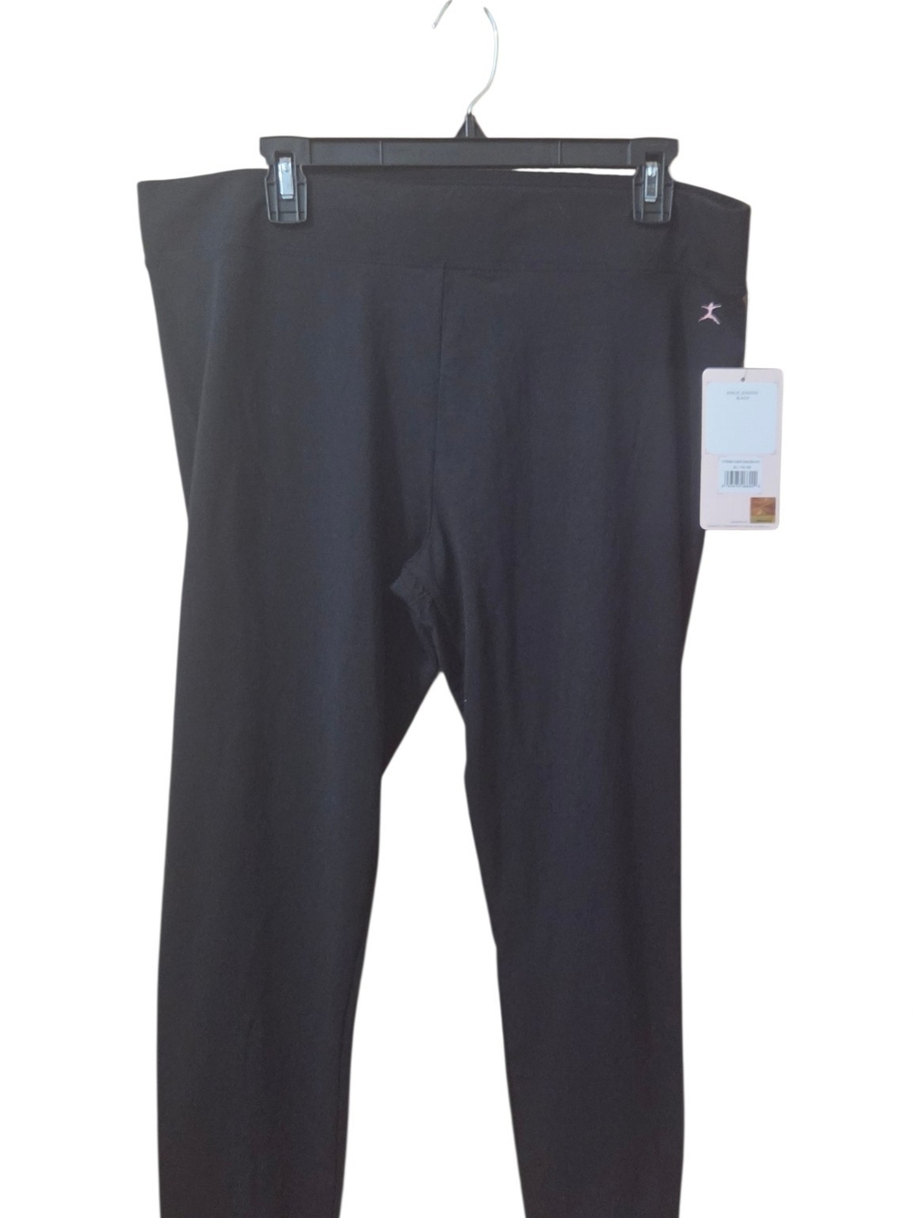 Danskin Black Kids Leggings with Pink Star Logo